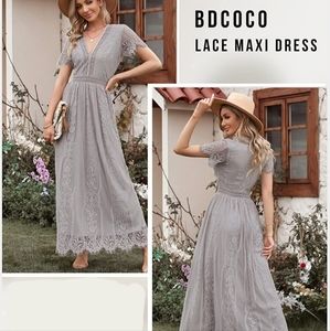 Grey Boho Maxi Dress